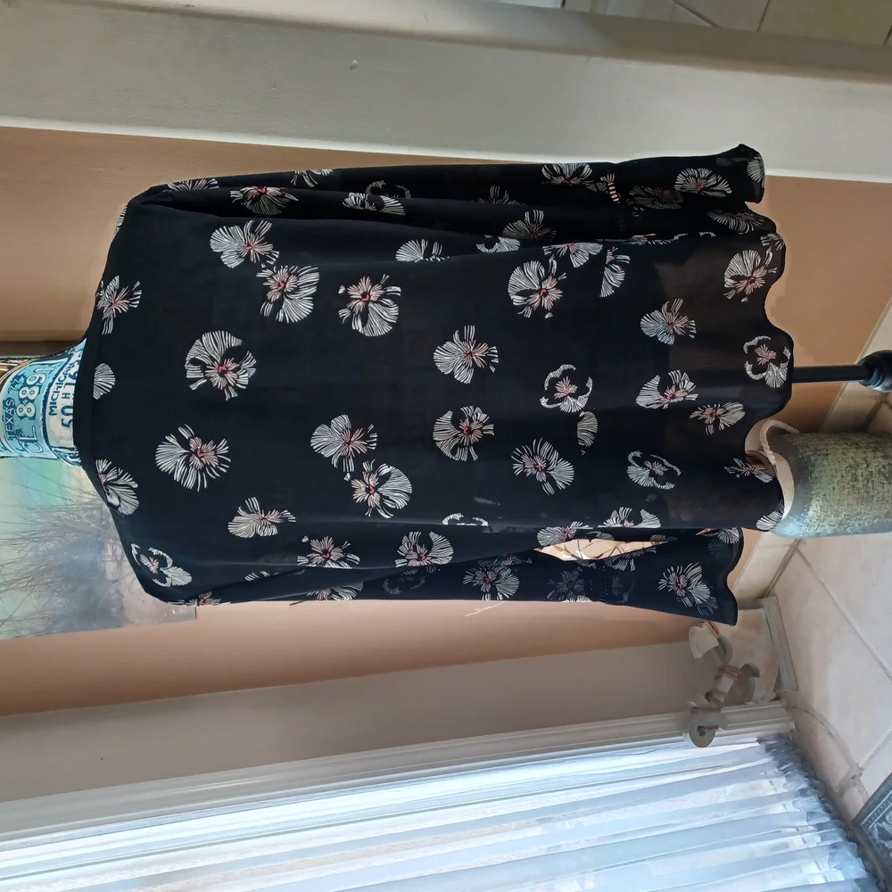 Liz Claiborne Black Shirt with Ruffles - Picture 2 of 4